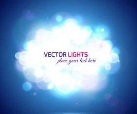 White halation with blue background vector