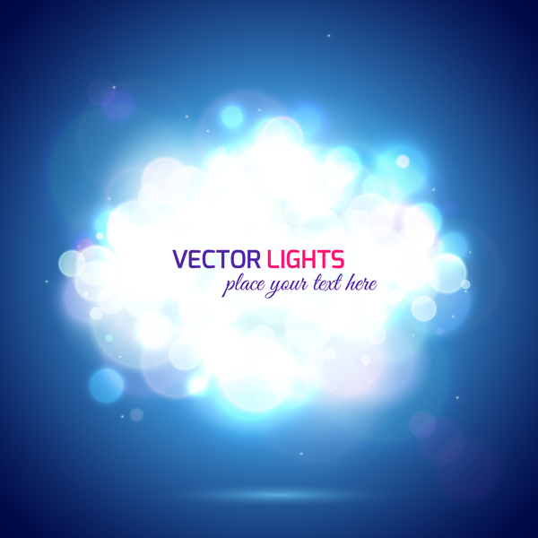 White halation with blue background vector
