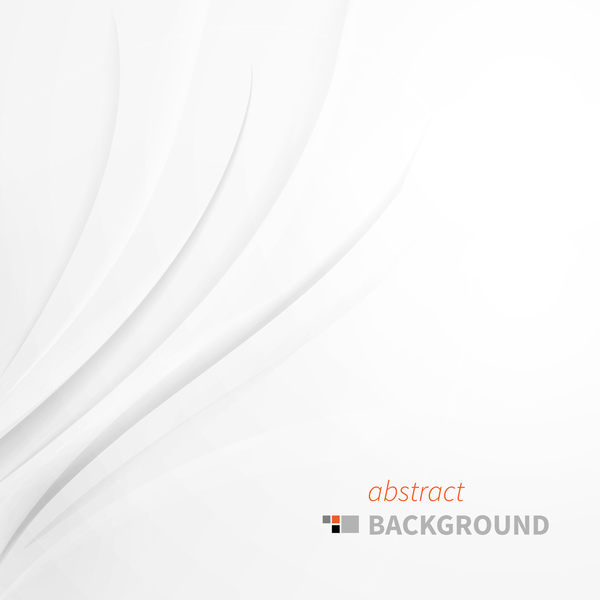 White wavy lines abstract background vector