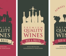 Wine menu list template vector material 07