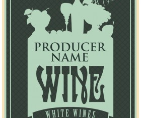 Wine menu list template vector material 08