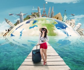 Woman travel Stock Photo 01