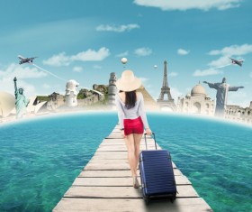 Woman travel Stock Photo 02