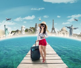 Woman travel Stock Photo 04