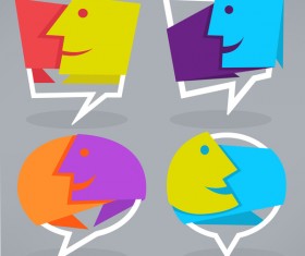 face speech bubbles vector