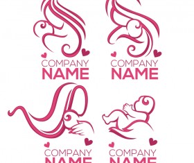 mother love logos vector