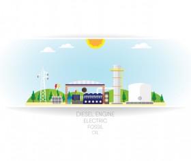 oil energy white background vector