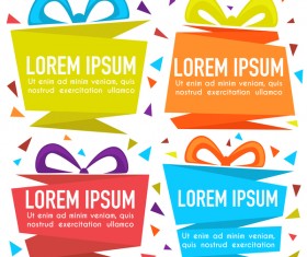 present boxes labels vector