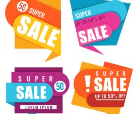 super sale labels vector