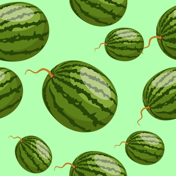 watermelon vector seamless pattern