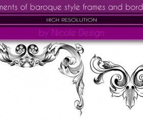 2 Kind Baroque Style Frames And Borders photoshop brushes