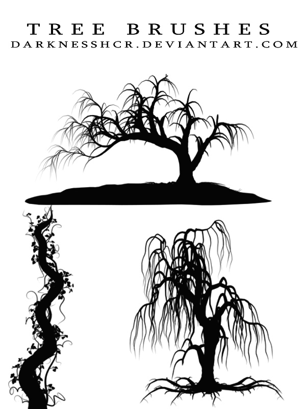3 Kind tree photoshop brushes