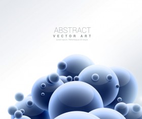 3D blue sphere vector art background