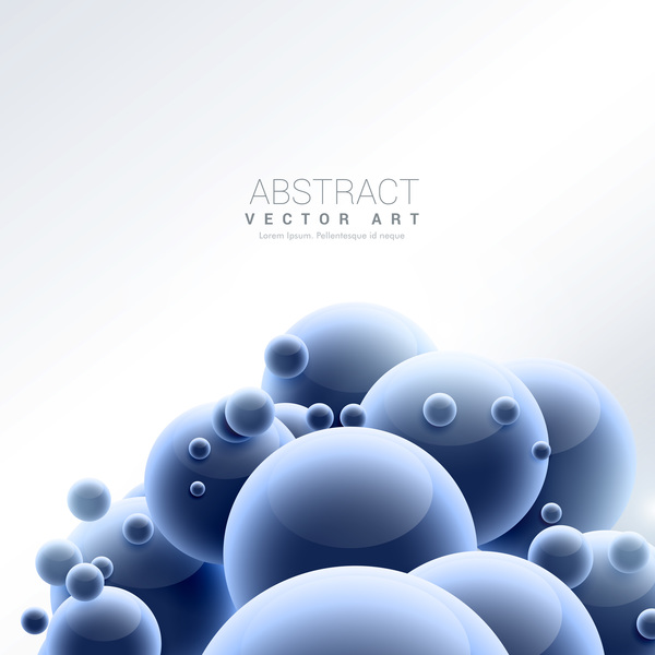 3D blue sphere vector art background