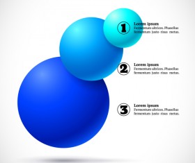 3D colored balls with numbered infographics vector 06