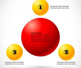 3D colored balls with numbered infographics vector 08