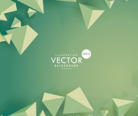 3D triangle with abstract background vector 01