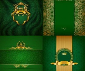 4 kind green luxury background vector