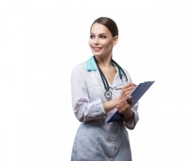 A doctor who records a medical record Stock Photo