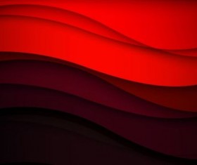 Abstract red waves and data stream concept vector background