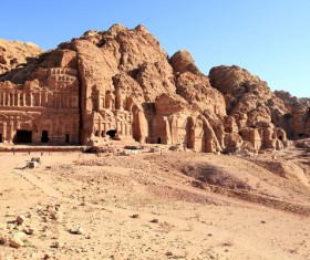 Ancient temple ruins Stock Photo