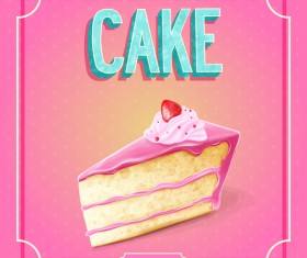 Bakery shop pink background vector 01