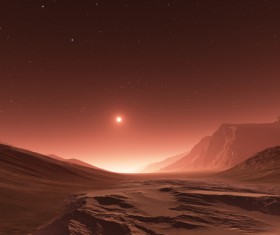 Barren extraterrestrial surface Stock Photo 01