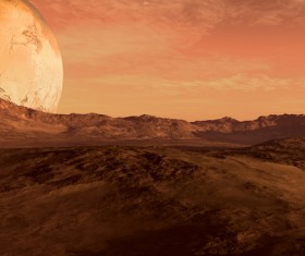 Barren extraterrestrial surface Stock Photo 03