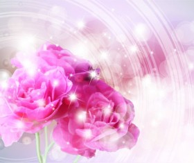 Beautiful purple flower with abstract background vector