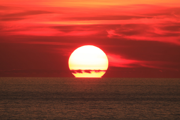 Beautiful sunset in the sea Stock Photo 09