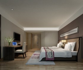 Bedroom decoration renderings Stock Photo
