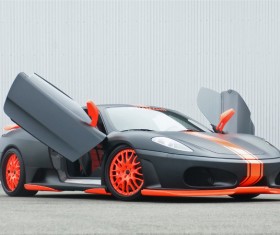 Black cool sports car Stock Photo