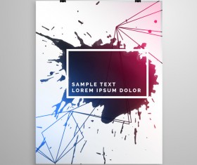 Black ink grunge cover template vector 01