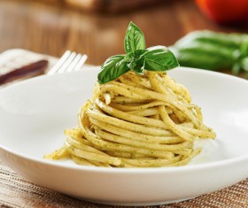 Black pepper pasta Stock Photo