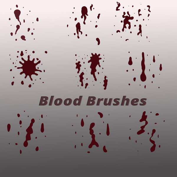 Blood drop photoshop brushes