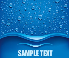Blue drops with blue text background vector