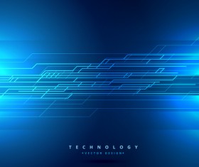 Blue tech background template vector 01