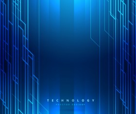 Blue tech background template vector 02