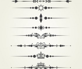 Borderline ornaments retro vector 02