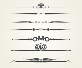 Borderline ornaments retro vector 03