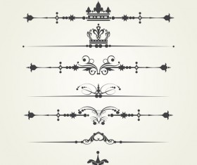 Borderline ornaments retro vector 04
