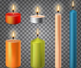 Burning candle illustration vector 02