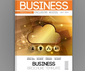 Business brochure template cover design vector 02