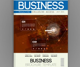 Business brochure template cover design vector 03