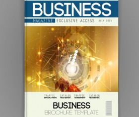 Business brochure template cover design vector 04