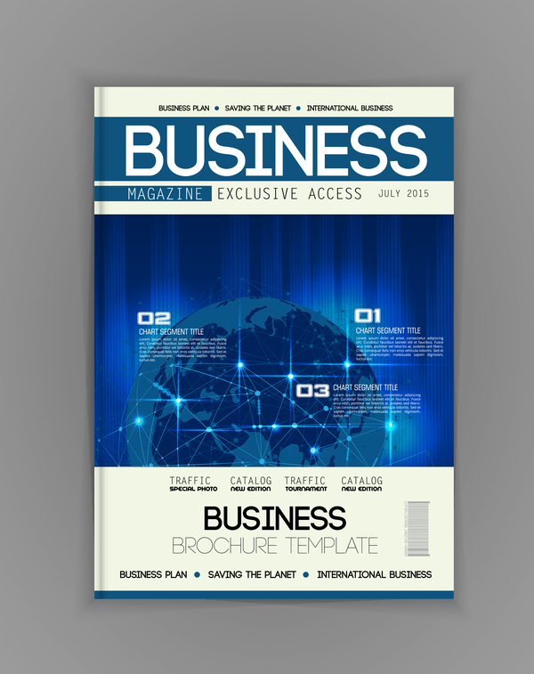 Business brochure template cover design vector 05