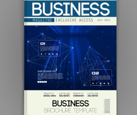 Business brochure template cover design vector 07