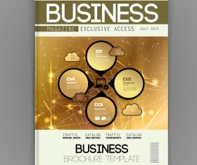 Business brochure template cover design vector 11