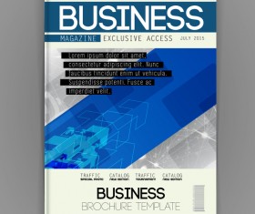 Business brochure template cover design vector 13
