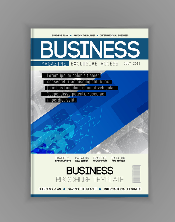 Business brochure template cover design vector 13